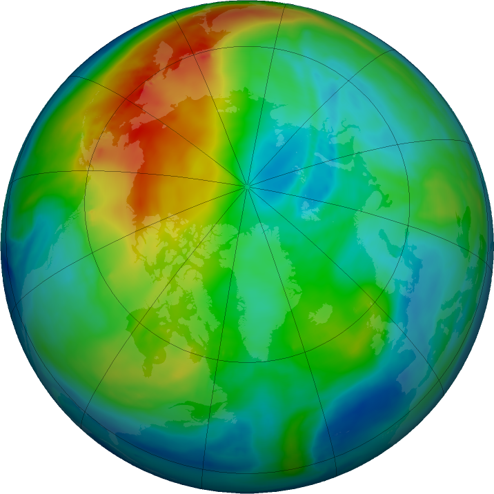 Arctic ozone map for 07 December 2017
